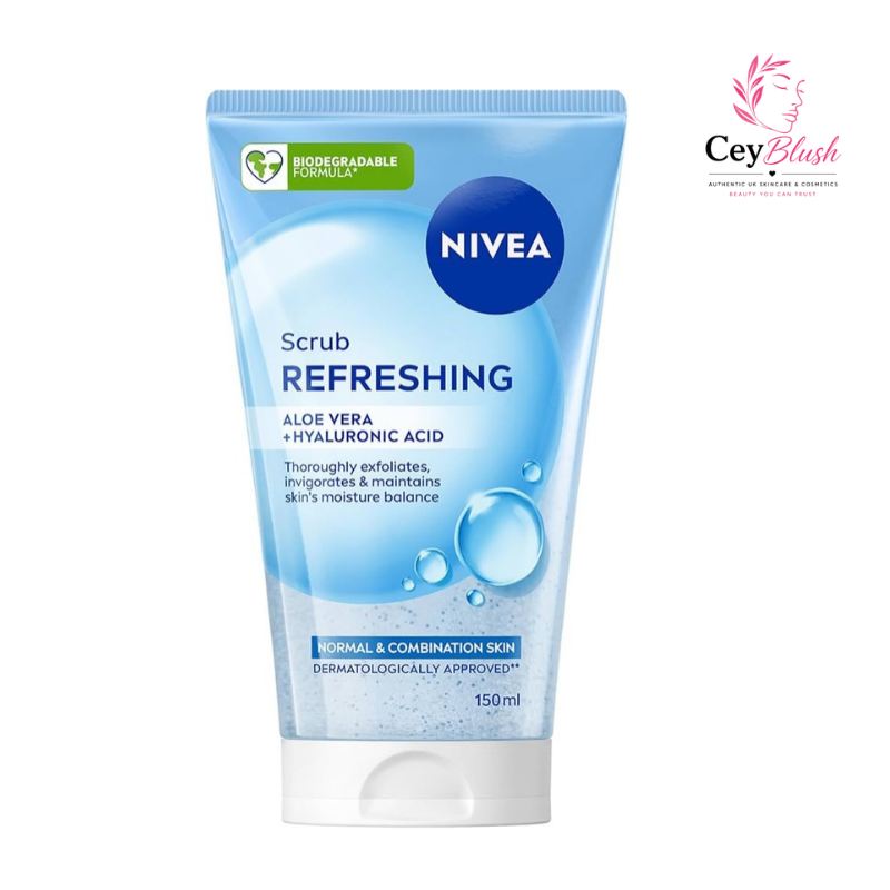 NIVEA Refreshing Face Scrub with Aloe Vera & Hyaluronic Acid – 150ml | In Sri Lanka
